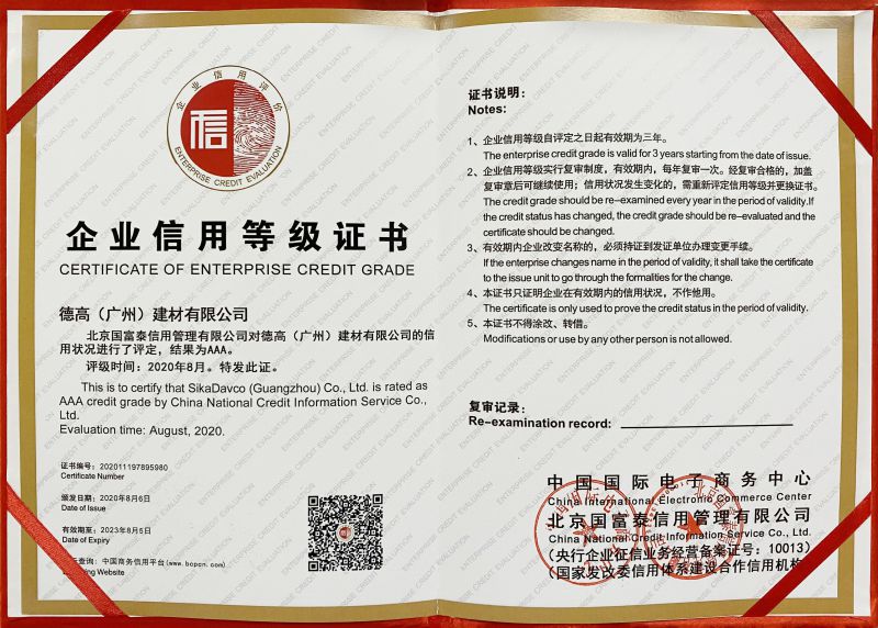 企业信用品级证书